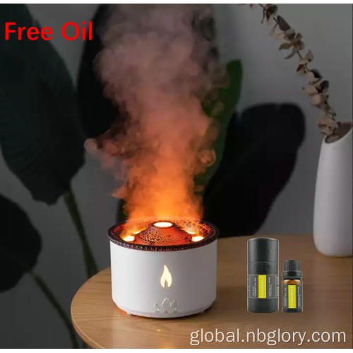 Steam Scent Diffuser 3D flame diffuser Volcanic Fire Essential Oil Diffuser Factory